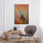 Canvas print Muse on Pegasus, Redon Odilon, Reprint