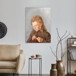 Canvas print Girl weaving, Pantazis