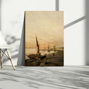 Canvas print Sunset at bay, Volanakis