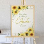 Canvas baptism Welcome Sunflower Poster with black frame, View 12