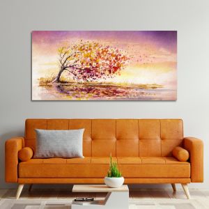 Πίνακας σε καμβά Autumn wind panoramic, πανοραμικός