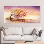 Πίνακας σε καμβά Autumn wind panoramic, πανοραμικός