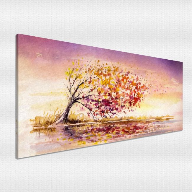 Canvas print Autumn wind panoramic