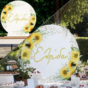 Wooden candy bar sign Sunflower With base stands Printed wood (mdf), minimal style