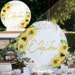 Ξύλινη πινακίδα candy bar Ηλιοτρόπιο Με βάσεις Εκτύπωση σε ξύλο (mdf), minimal στυλ