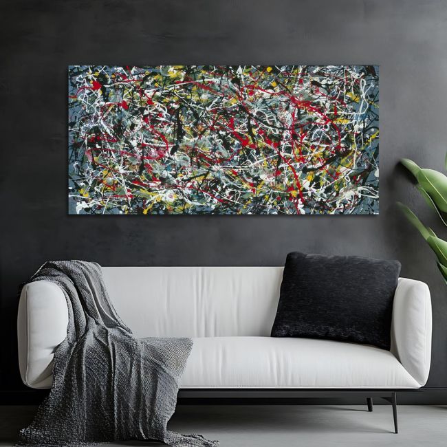 Πίνακας σε καμβά In Pollock style I, πανοραμικός