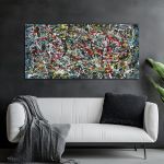 Canvas print In Pollock style I, panoramic