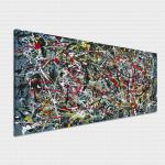 Canvas print In Pollock style I, panoramic