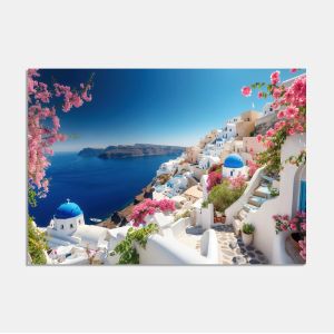 Stunning landscape of Santorini, αφίσα, κάδρο 2