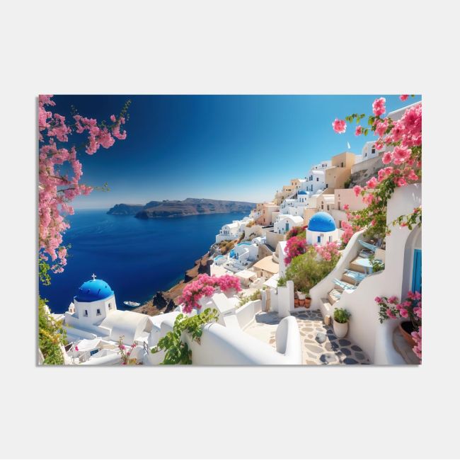 Stunning landscape of Santorini, Poster