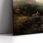Πίνακας ζωγραφικής Mountain landscape with bridge, Gainsborough Thomas