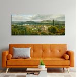 Canvas print Panoramic view of the Ile de France, Rousseau T., reproduction