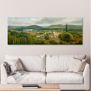 Canvas print Panoramic view of the Ile de France, Rousseau T., reproduction 2