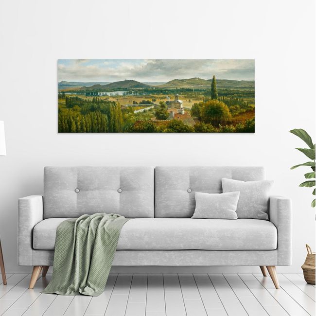Canvas print Panoramic view of the Ile de France, Rousseau T., reproduction