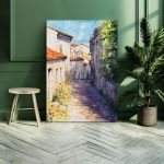 Canvas print Old mediterranean street