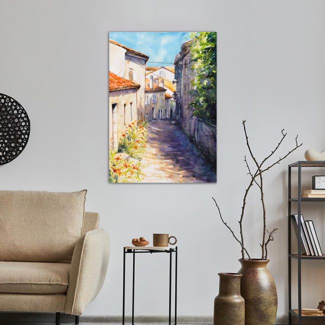 Πίνακας σε καμβά Σοκάκι στη Μεσόγειο, Old mediterranean street