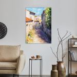 Canvas print Old mediterranean street