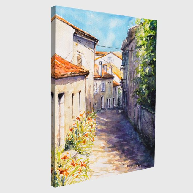 Πίνακας σε καμβά Σοκάκι στη Μεσόγειο, Old mediterranean street