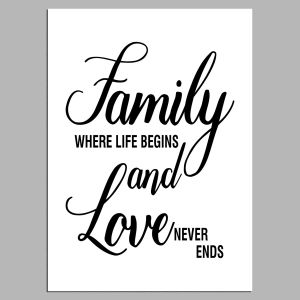 Poster Family where life begins and love never ends 2
