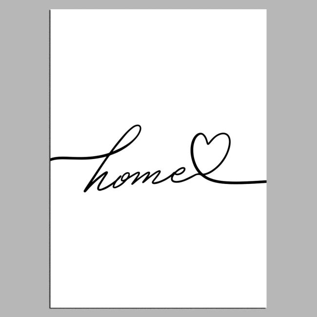 Home heart poster