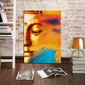 Πίνακας σε καμβά Abstract Buddha face