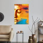 Πίνακας σε καμβά Abstract Buddha face