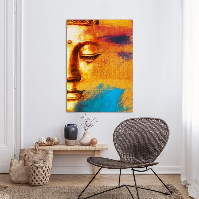 Canvas print Abstract Buddha face