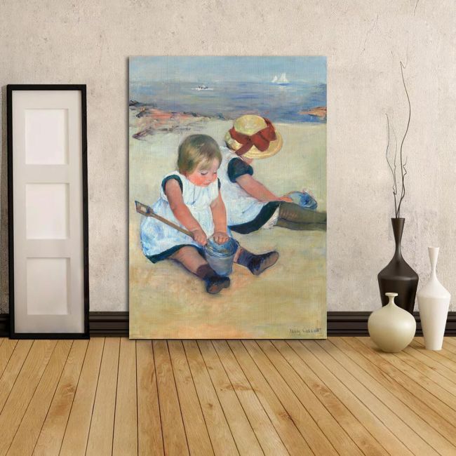 Πίνακας ζωγραφικής Children playing on the beach, Cassatt M.