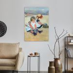 Πίνακας ζωγραφικής Children playing on the beach, Cassatt M.