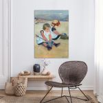 Πίνακας ζωγραφικής Children playing on the beach, Cassatt M.