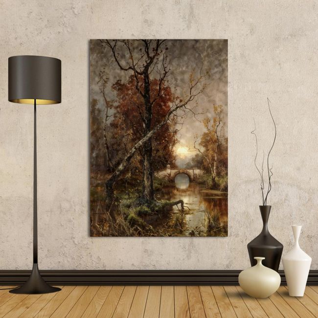 Canvas print Autumn in the park, Julius von Klever