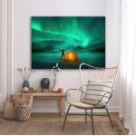 Canvas printCamping in wild northern mountains