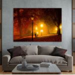 Canvas print Park, Light path
