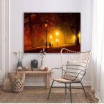 Canvas print Park, Light path