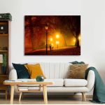 Canvas print Park, Light path