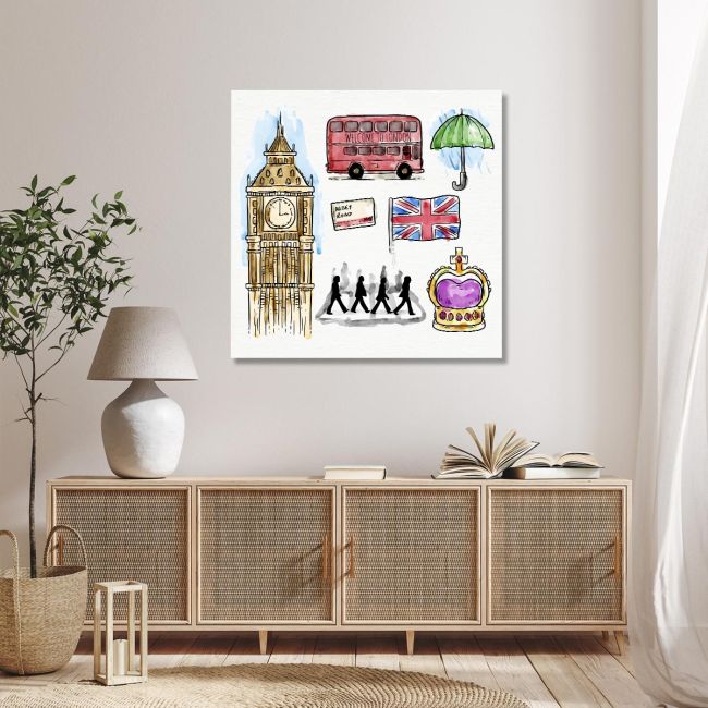 Canvas print England artwork
