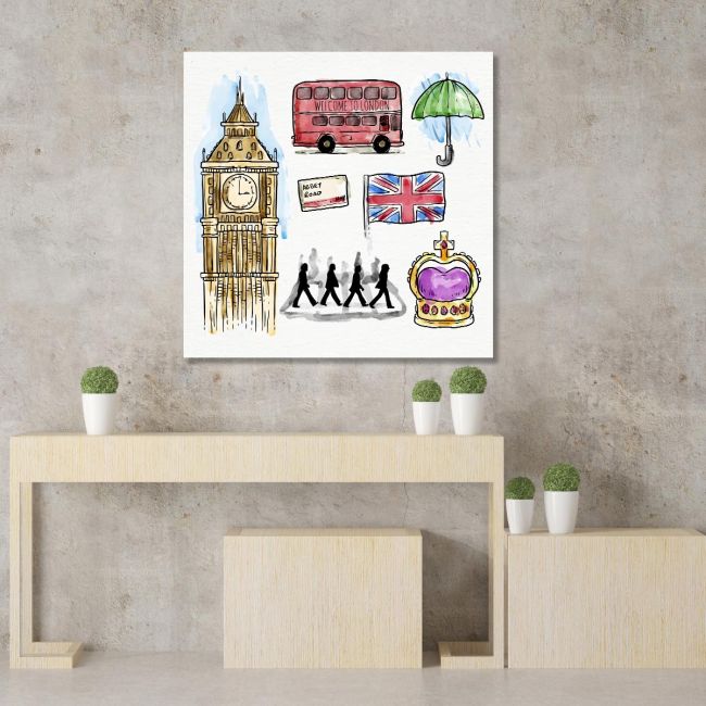 Canvas print England artwork