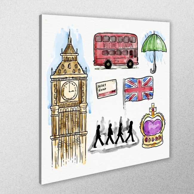 Canvas print England artwork