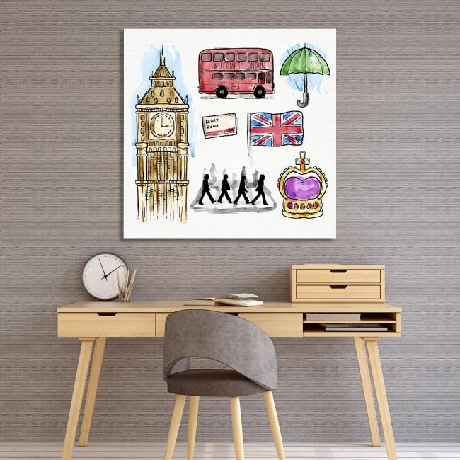 Canvas print England artwork