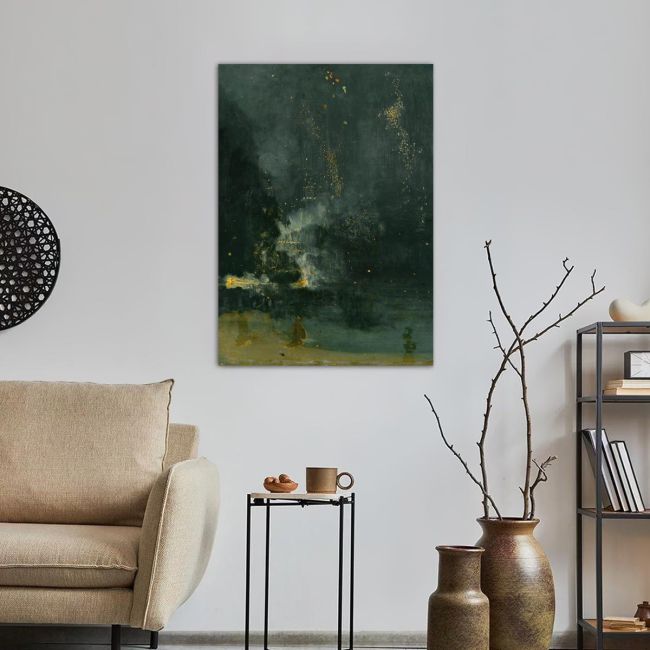 Canvas print Nocturne in black and gold, McNeill Whistler