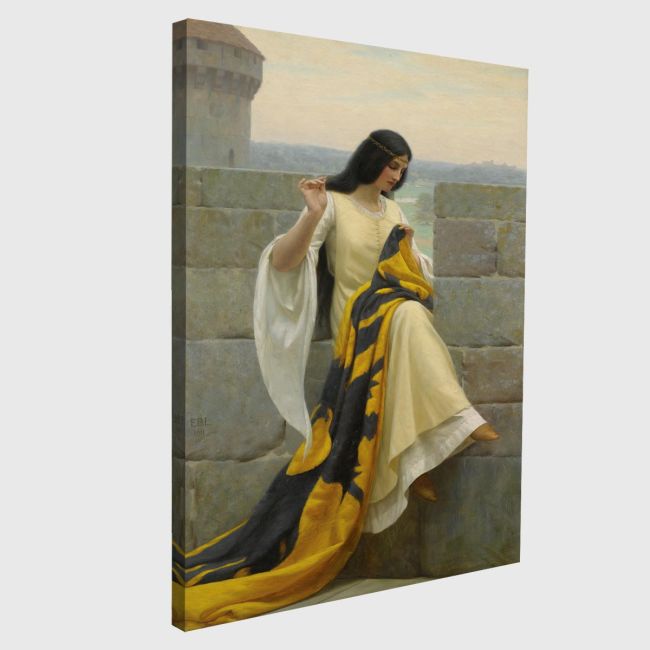 Canvas print Stitching the standard, Leighton E.