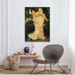 Canvas print The Lady of Shallot looking at Lancelot, Waterhouse J. W.