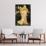 Canvas print The Lady of Shallot looking at Lancelot, Waterhouse J. W.