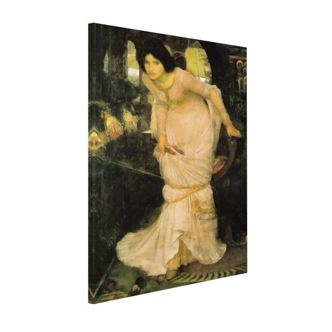 Canvas print The Lady of Shallot looking at Lancelot, Waterhouse J. W.