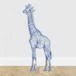 Giraffe figure blue, large dimensions