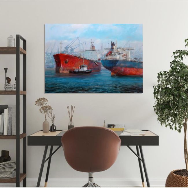 Πίνακας σε καμβά Tanker ships