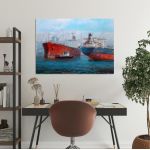 Πίνακας σε καμβά Tanker ships