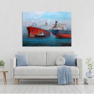 Canvas print Tanker ships 2