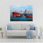Πίνακας σε καμβά Tanker ships