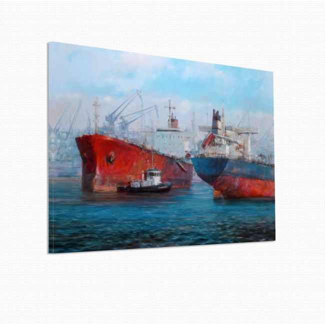Πίνακας σε καμβά Tanker ships